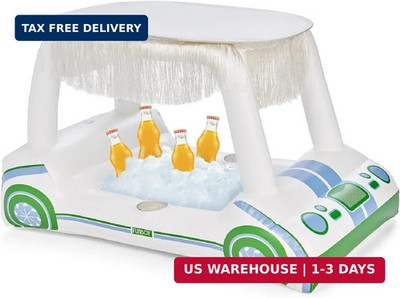 FUNBOY Mini Drink Cooler Inflatable Pool Float - Golf Cart Style Floating Cooler