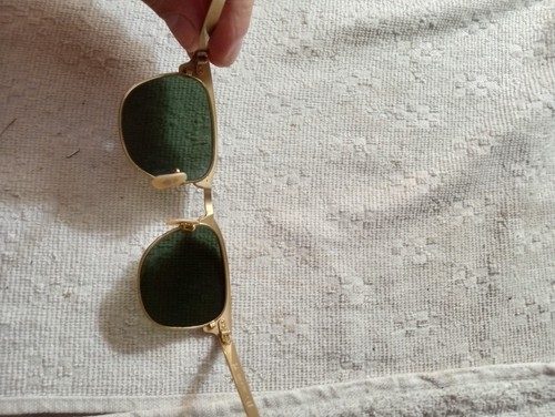 Occhiali da sole RAY-BAN Italy stile Clubmaster lenti nere oro verdi 41021/91021 - Foto 14 di 15