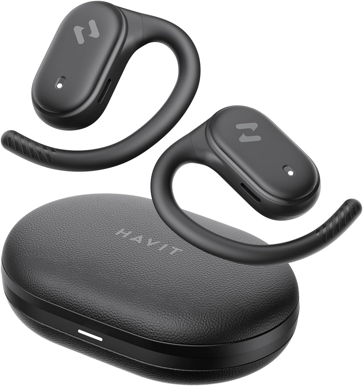 OWS915 Open-Ear Headphones, 64H Playtime Open-Ear Earbuds with IPX5, Deep Bass,