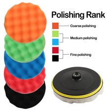 7pcs Set 7 Inch Car Buffing Pads Polishing For Drill Sponge Waxing Foam Polisher