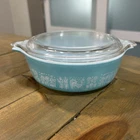 Vintage Pyrex Amish Butterprint Turquoise #471  1 PCasserole w/#470-C Lid