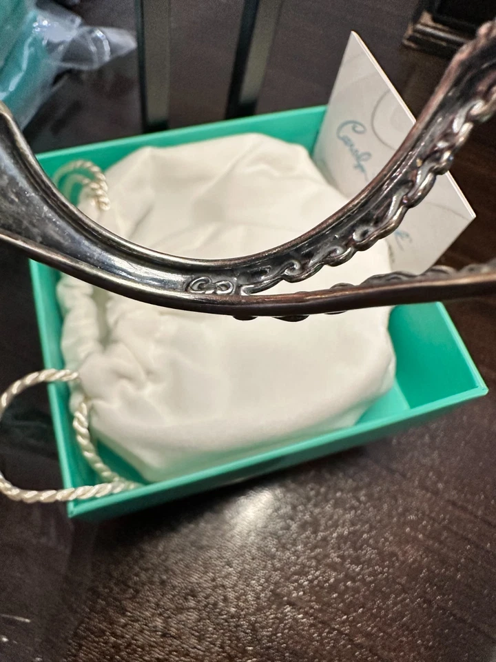 Hermosa pulsera brazalete Carolyn Pollack de colección 925 SS madreperla doblete 6" Foto 3 de 4