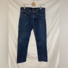 7 For All Mankind Dark Blue Straight Jeans
