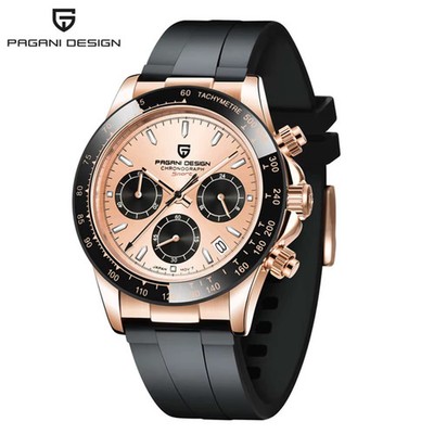 Pagani Design PD-1644 Mens Chronograph Watch Seiko VK63 Quartz Sapphire 100M