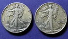 1941, 1942 Walking Liberty Half Dollar Coin, 90% Silver VF
