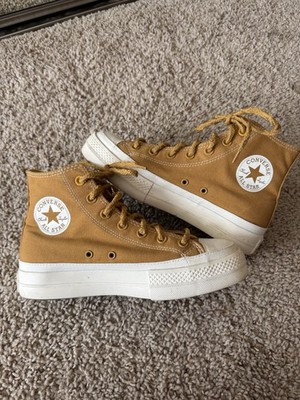 Converse Chuck Taylor AS Lift Canvas Carhartt Burnt Honey Women Size 8 Platform