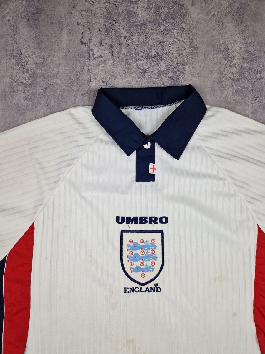 Vintage Umbro England Soccer Jersey 1997-98 Home Football