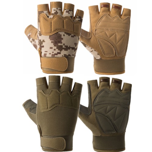 Guanti resistenti al taglio sportivi outdoor mezze dita senza dita per uomo - Foto 10 di 11