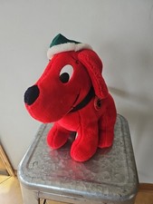 Clifford Plush Dog Wearing Santa Hat Vintage 1992