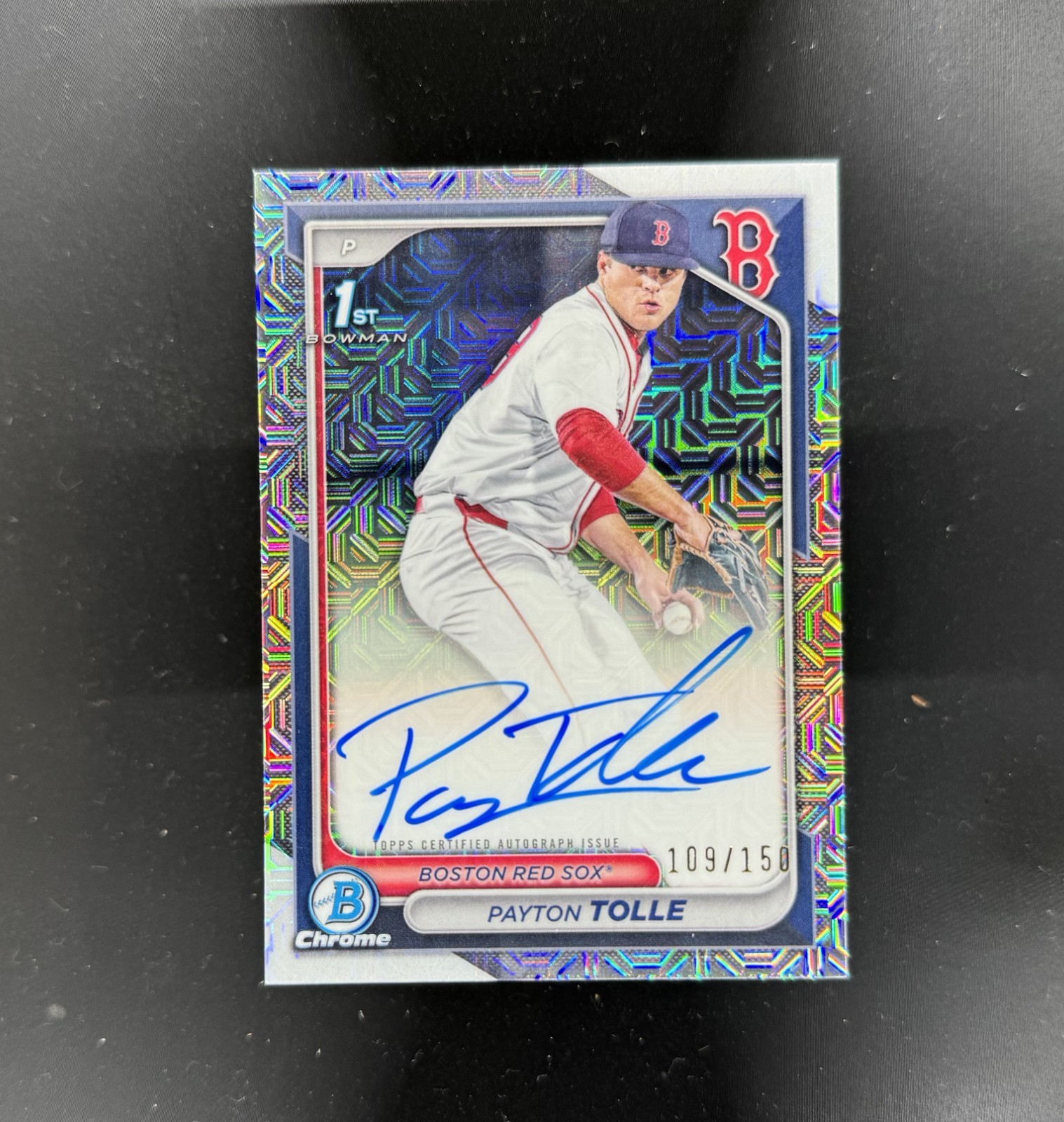 2024 Topps Payton Tolle 1st Bowman Chrome Auto HTA Mojo /150