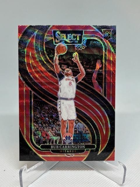 2024-25 Panini Select #197 Bub Carrington Red Wave Prizm