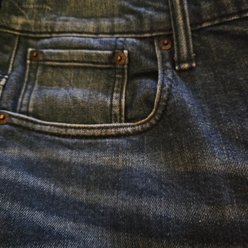 Pantalones de mezclilla para hombre Levis 569 holgados calce recto (modernos relajados) lavado oscuro usados en excelente estado - Imagen 3 de 10