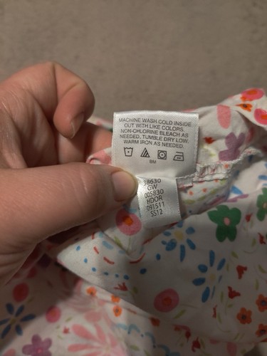 Hanna Andersson Girl's Size 120 US 5 Smocked Floral Mandala Tank Top Adjustable - Picture 3 of 5