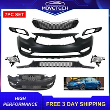 For 2014-2016 Kia Forte EX LX Korea Built Front Bumper Grille Set W/ Fog Lights