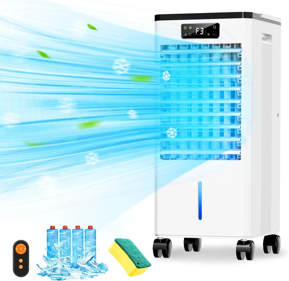 Versátil unidad de aire acondicionado interior: enfriador de aire portátil con 4 modos, perfecto para dormitorios Foto 3 de 4