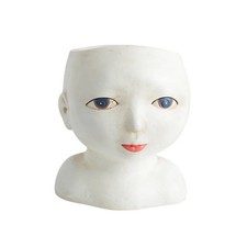 Face Planter Distressed Flowerpot Antique-Inspired for Windowsill