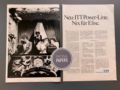 1980 ITT Power-Line Schaub Lorenz Nix für Elise Loge Theater Vintage Ad Werbung