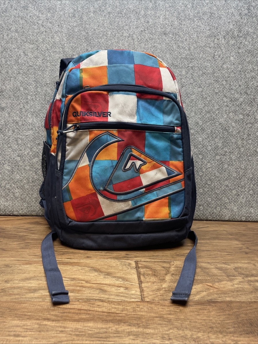 Quiksilver Estilo Backpack Multi - Color Block Book Bag Backpack
