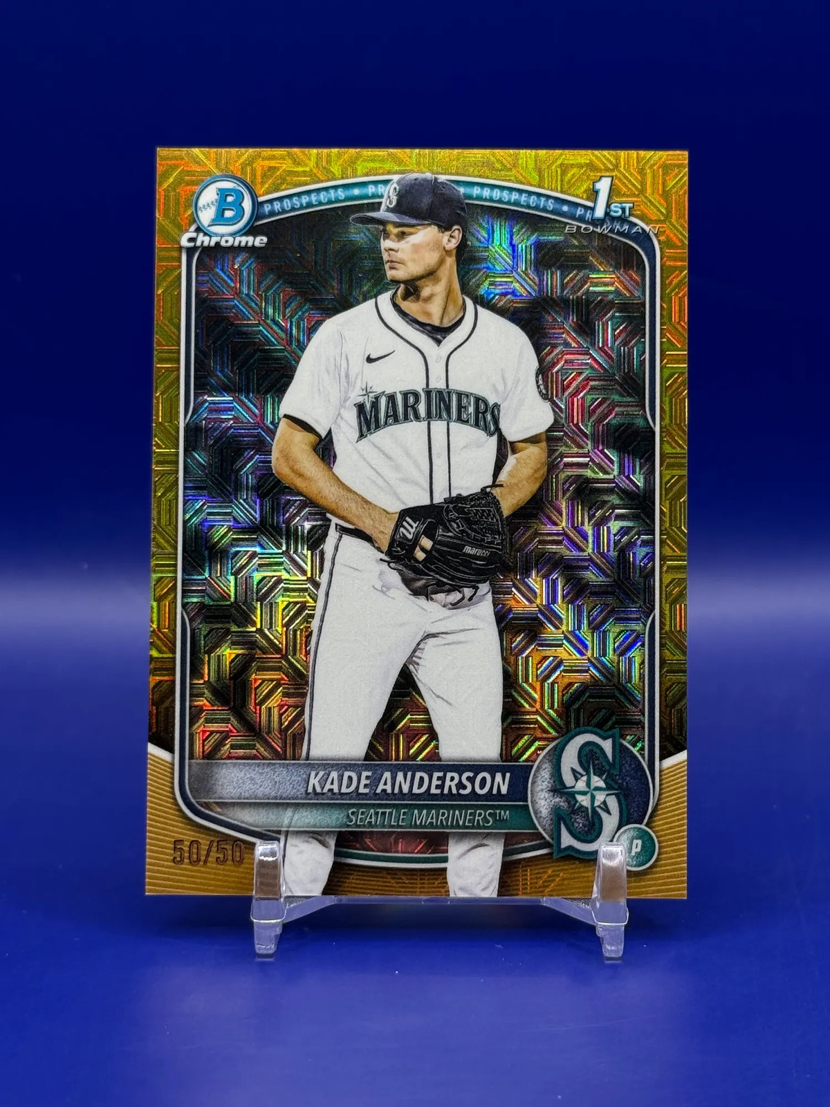 2025 Bowman Draft Chrome Kade Anderson Gold Mojo #/50 1st Bowman #BDC-3