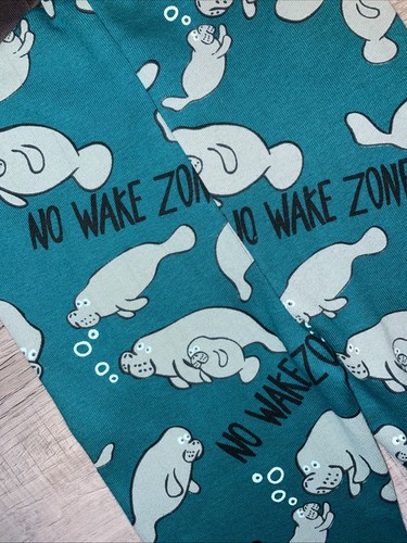 NWT Lazy One Kids 3T Classic Manatee Kids pajamas Set Short Sleeve Shirt Pants - Picture 3 of 6