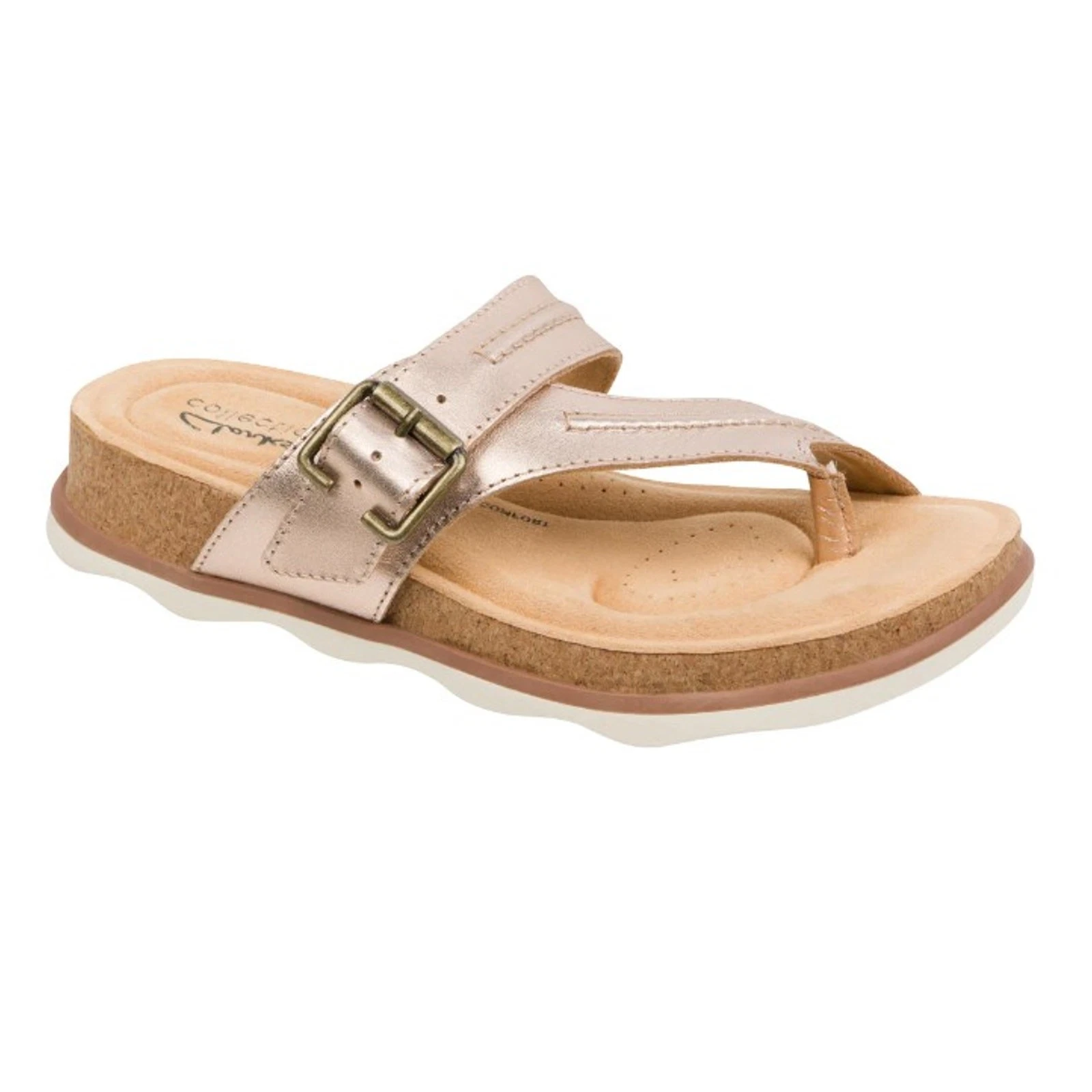 Sandali infradito Clarks donna Brynn Madi US 9 5 M pelle oro rosa