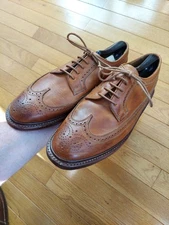 Florsheim Limited Veblen Rust Brown Full Grain Leather LWB Gunboat Shoe Men 10 D