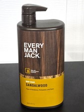 Every Man Jack 33.8 oz. SANDALWOOD Hydrating Mens Body Wash For All Skin Types