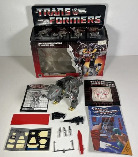 G1 Transformers Dinobot Commander Grimlock Complete Action Figure Hasbro W Box