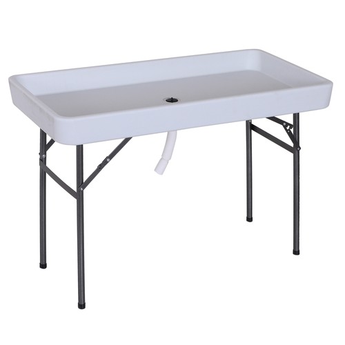Folding Table Fish Fillet Camping Picnic Outdoor Gardening Table w/ Sink - 第 4/11 張圖片