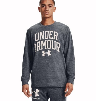 Under Armour Mens UA Rival Terry Crewneck Sweater Pullover Pulli Sport Fitness