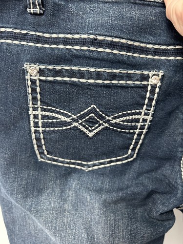 Pure Western Women's Dark Blue Jeans Size 16 Country Western Cowboy - Picture 7 of 12