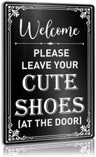 Vintage Thank You Take Off Please Remove Your Shoes Tin Metal Signs Home D cor