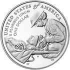 2022W National Purple Heart Hall of Honor Silver $1 Coin Colorized ICGS PR70DCAM — photo 2