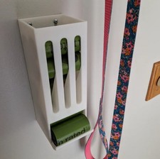 Dog Poop Bags Dispenser - Wall mounted, Holds Multiple Rolls
