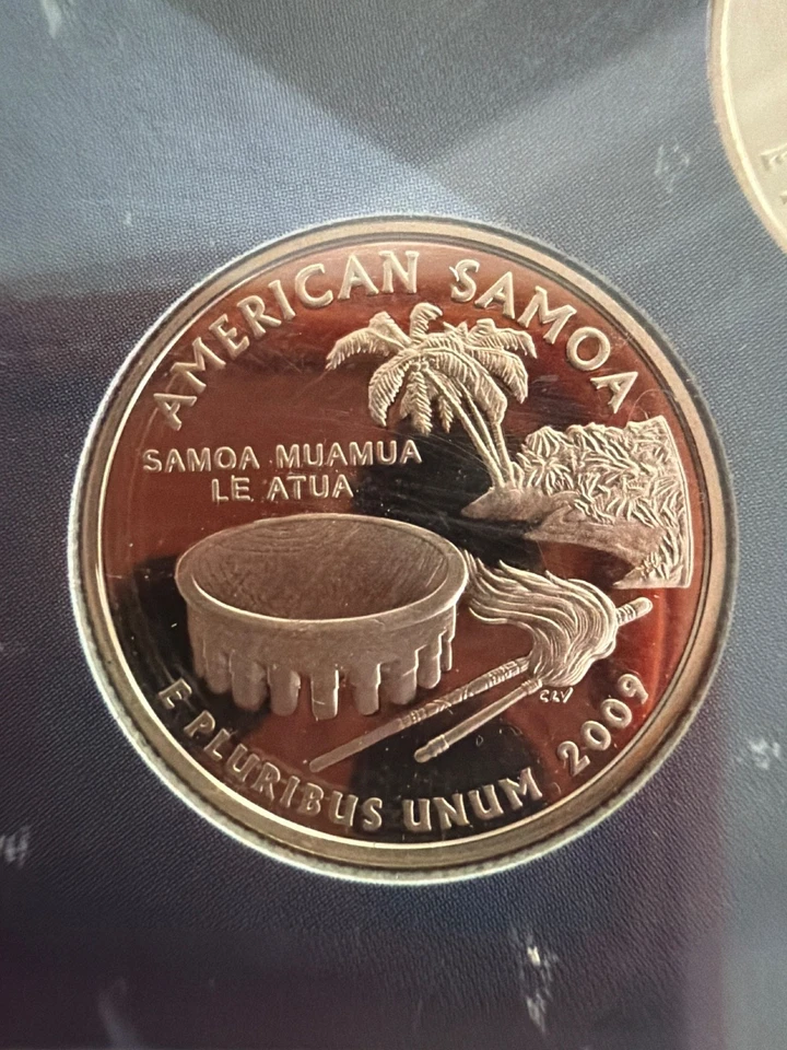 2009 S Proof Silver (6) State Quarter set, NMI,DC,USVI, Samoa, Guam - Image 4 of 4