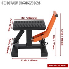 For Dirt Bike 440 Lbs Dirt Bike Lift Stand Adjustable 10-18 Hydraulic Lift Jack