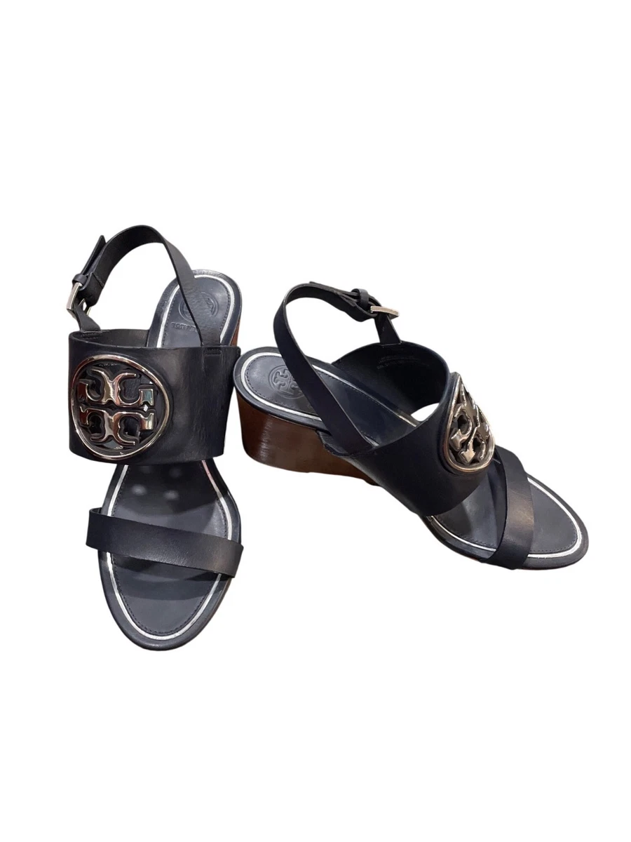 トリーバーチ　ブラックレザーウェッジヒール Tory Burch Wedge Rubber Heels for Women for sale | eBay