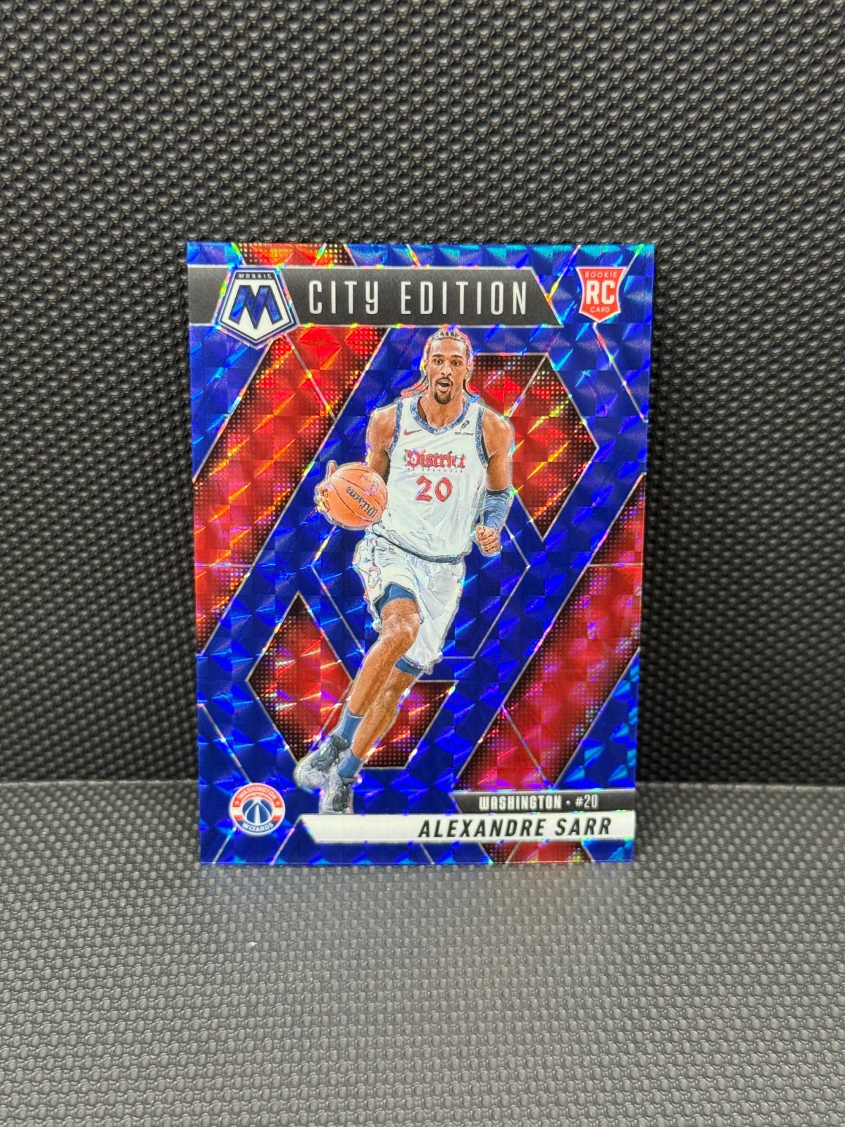 2024-25 Panini Mosaic Alexandre Sarr /199 Blue Mosaic Prizm RC #278 Wizards City