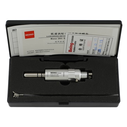 Dental Slow Low Speed Handpiece Straight Latch Contra Angle Air Motor 4holes NSK - Picture 11 of 23