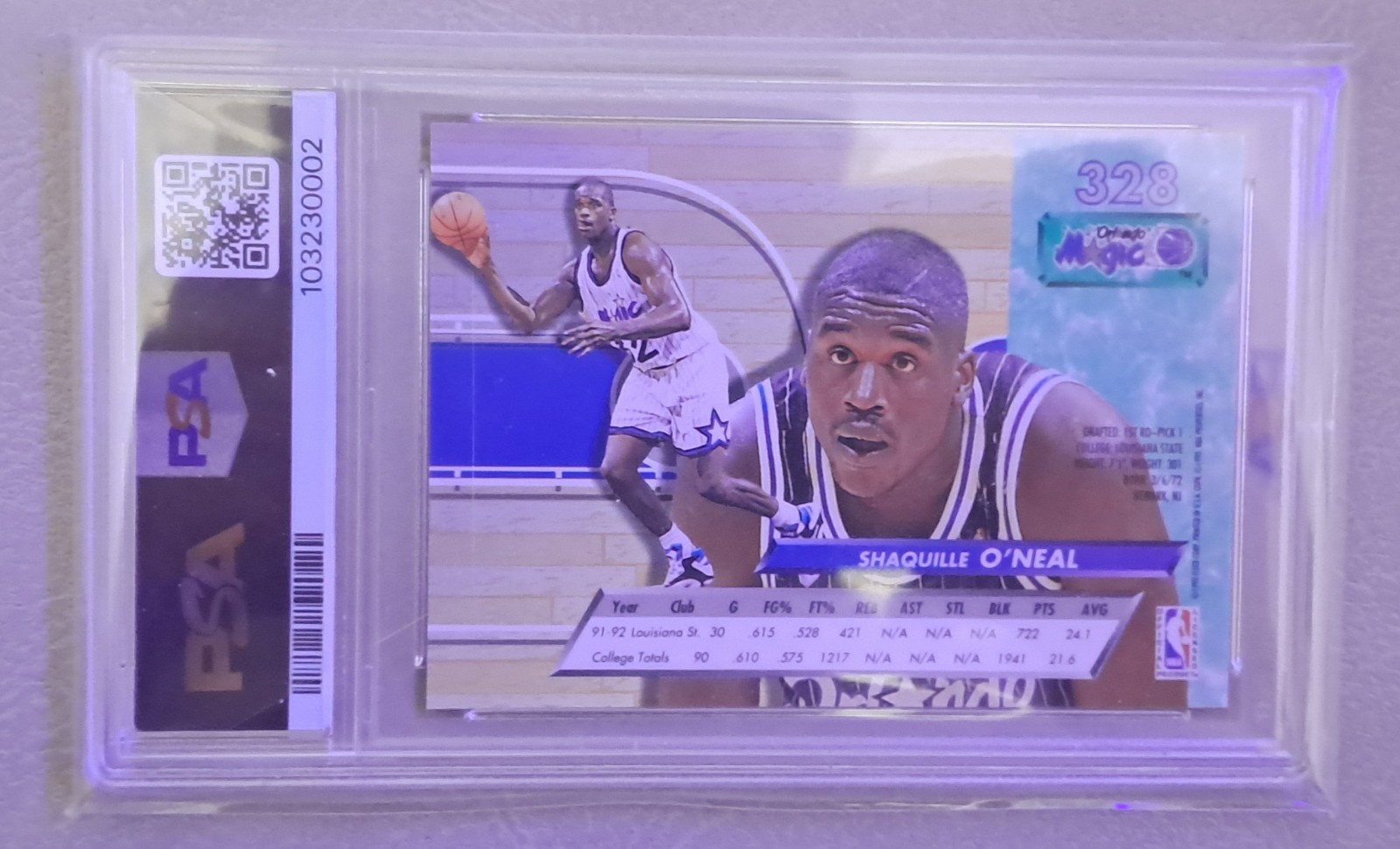 1992 Ultra Shaquille O'Neal #328 (RC) PSA Gem Mint 10 🔥 🔥 🔥 view 4