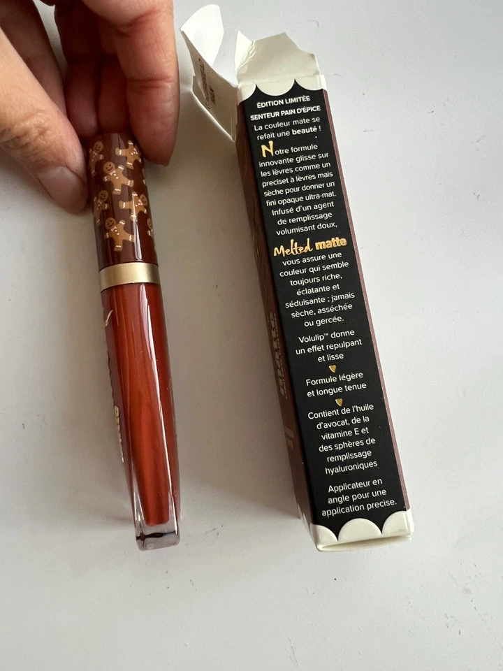 Too Faced Melted Matte Liquid Lipstick  Gingerbread Man Full Size New In Box - Image 2 of 4