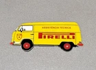VINTAGE 12” PIRELLI TIRE SERVICE VAN PORCELAIN SIGN GAS OIL TRUCK MOTORCYCLE