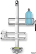 Simplehuman Adjustable Shower Caddy, Stainless Steel and Anodized Aluminum