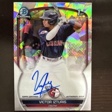 2023 Bowman Chrome 1st Prospect Victor Izturis Atomic Refractor Auto /100