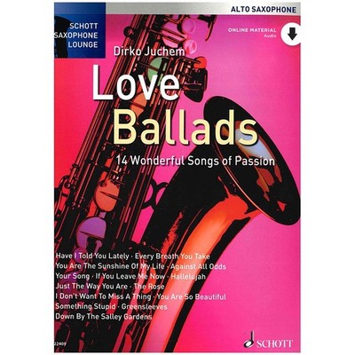 Notenbuch Schott Saxophone Lounge - Love Ballads Alto Sax Noten Buch NEU