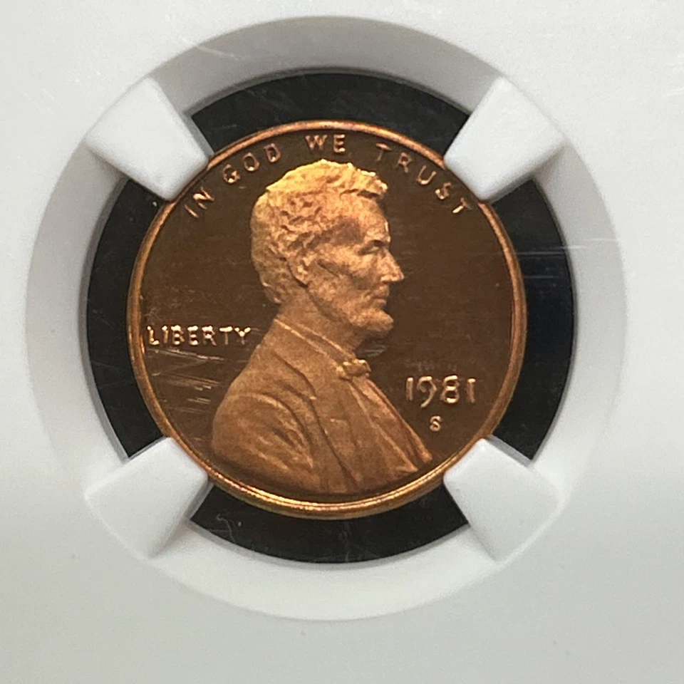 SASA 1981 S LINCOLN CENT PROOF TYPE 2 1C PF69 RD ULTRA CAMEO NGC - Image 2 of 4