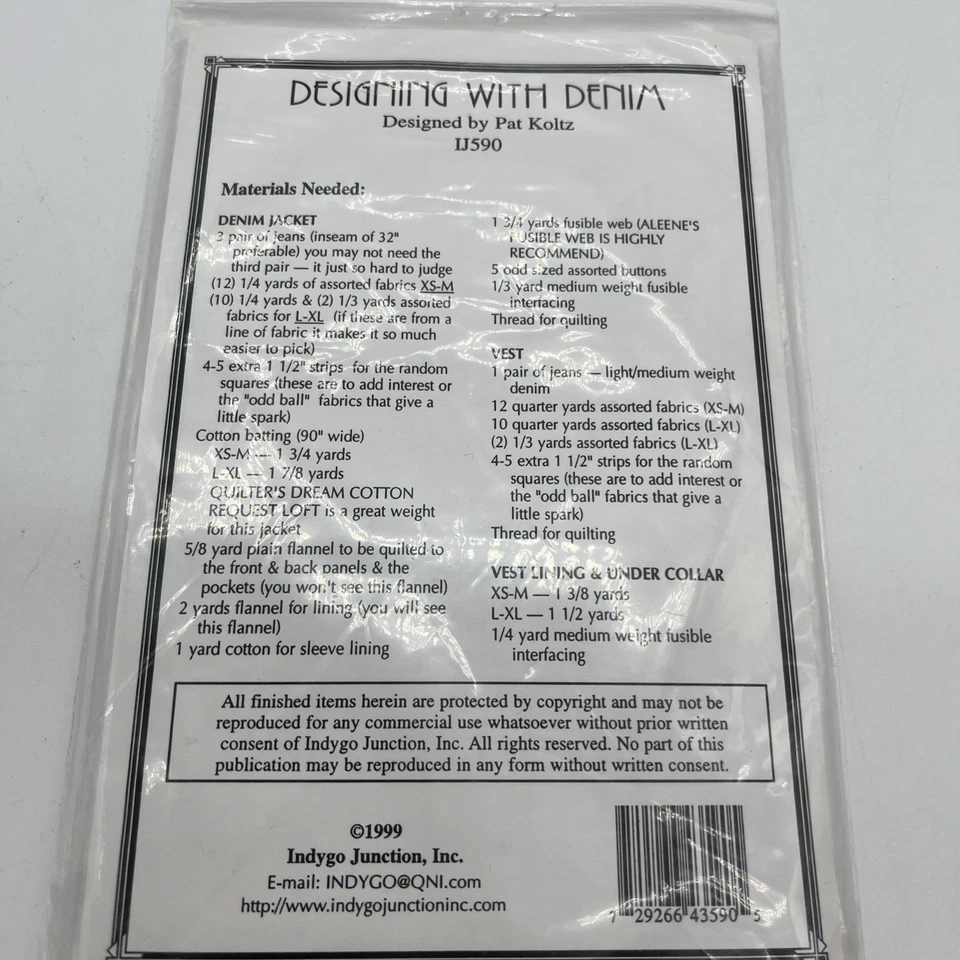 Idygo Junction Designing With Denim Up-Cycled Quilted Jean Jacket Sm-XL VTG 1999 - Image 2 of 2