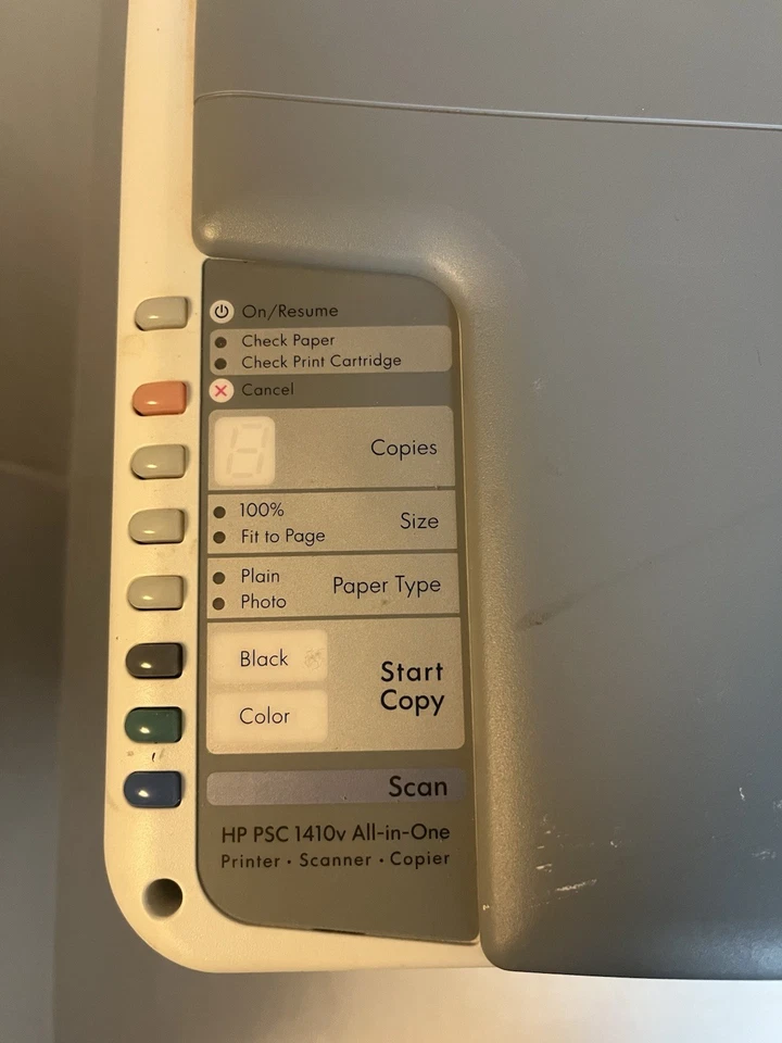 HP PSC 1410v All-in-One Inkjet Printer Scanner Copier Pre-owned Parts Only - Image 3 of 4