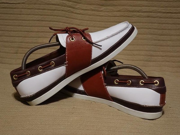 Men Timberland Loafers White Leather 43