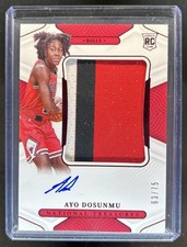 2021-22 National Treasures Ayo Dosunmu RC Patch NBA 75th Anniversary Auto #/75